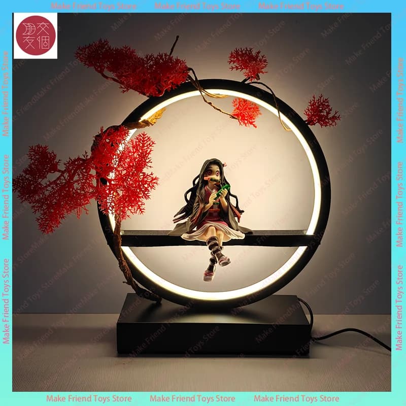 Nezuko Demon Slayer 3d Led veilleuse enfichable lumière d'ambiance Usb Anime chambre décor lampe pour ventilateurs éclairage ambiant cadeau maison dortoir