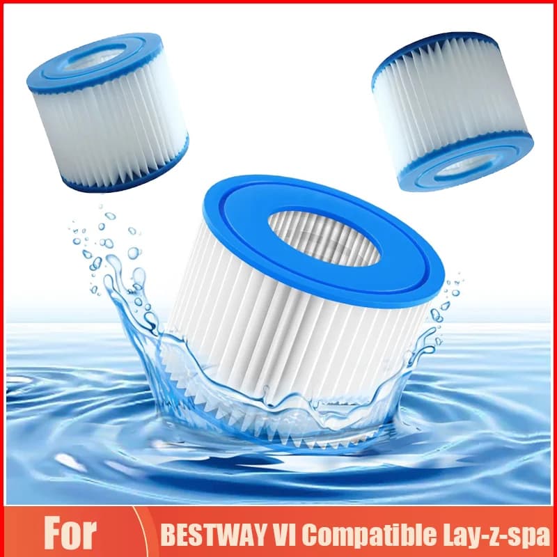 Accessoires Type VI filtre adapté pour BESTWAY VI Compatible lay-z-spa cartouche filtrante écran filtrant hors sol filtre de piscine