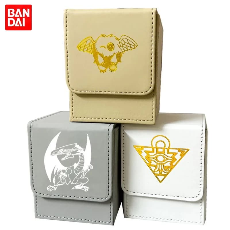 Yu-Gi-Oh-Boîte de rangement en cuir pour cartes de dessin animé, Blue Eyes White Dragon, boîte de cartes de jeu de société, cadeau créatif et personnalisé