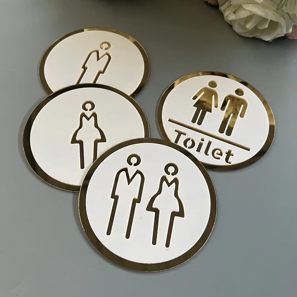 Panneaux de toilettes en acrylique de 10cm