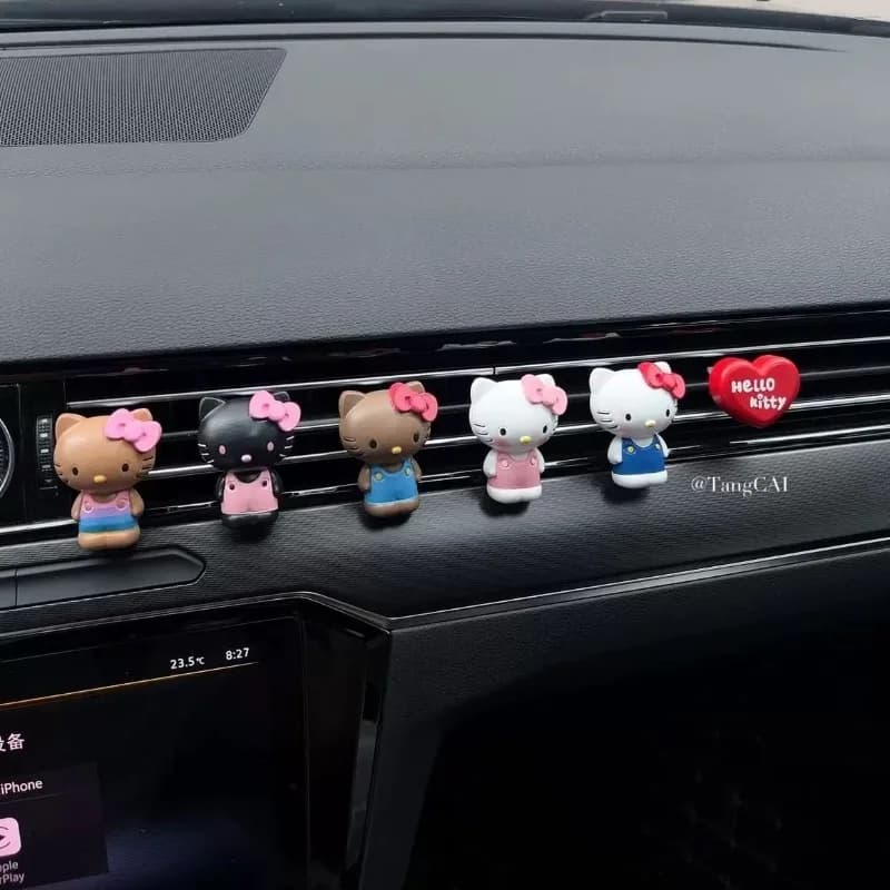 Hello Kitty – aromathérapie de voiture de dessin animé, mode personnalisée, sortie d'air de voiture, pierre parfumée, décoration intérieure mignonne, ornement