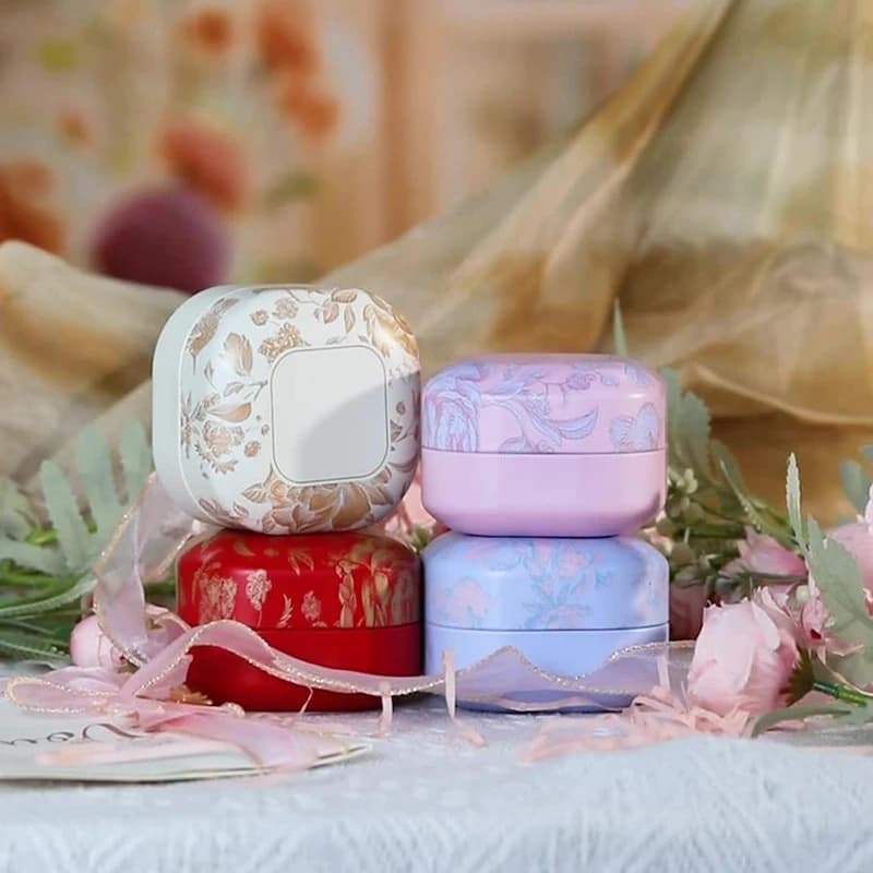 Boîte à thé scellée, conteneur de rangement de cuisine, pot carré en étain, boîte à bonbons, boîte à thé à fleurs Vintage, boîtes universelles en fer blanc