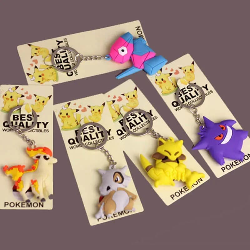 Porte-clés Pokemon Pikachu, jouet figurine d'action, dessin animé Kawaii, mode Charmander Psycanard, poupée, pendentif de sac de voiture, cadeau pour enfant