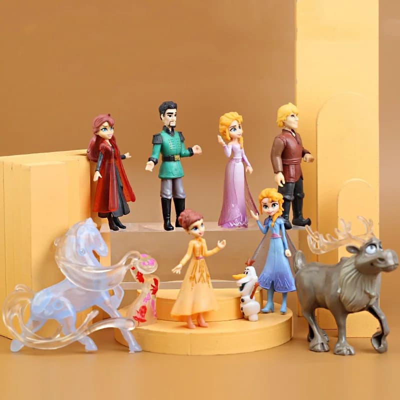 9 pièces/ensemble Disney la reine des neiges 2 reine des neiges Elsa Anna PVC Figurine Olaf Kristoff Sven Anime poupées Figurines enfants jouet enfants cadeau