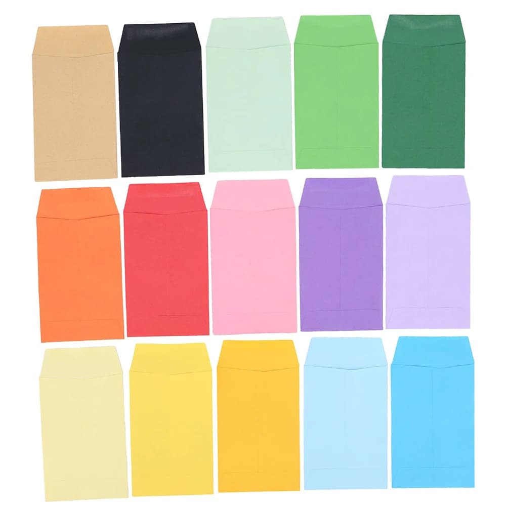 50pcs blanc petite enveloppe Mini couleur enveloppe vide carte emballage enveloppe dépôt d'argent enveloppe mixte carte d'invitation 2024