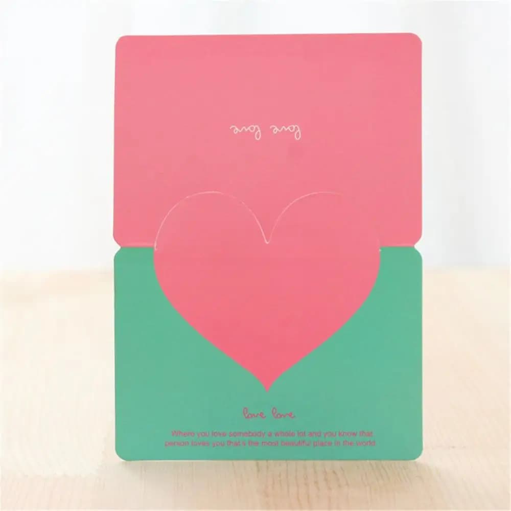 Carte de vœux de mariage en forme de cœur, carte de remerciement, carte de vœux d'amour en papier