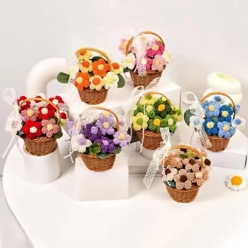 Bouquet de fleurs au crochet