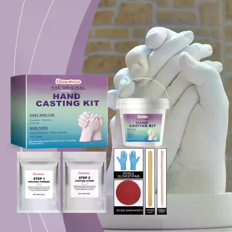 Kit de moulage manuel avec fournitures de fabrication de moules 3D, artisanat DIY pour souvenirs, parfait pour les amis, la famille et les couples, cadeau commémoratif