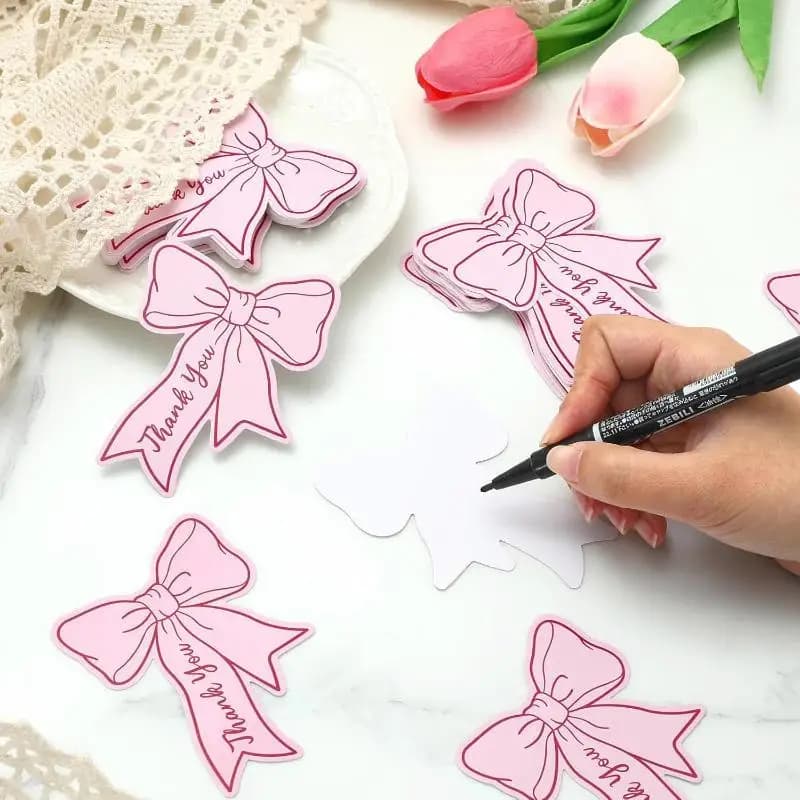 50 pièces de cartes de remerciement miniatures pour les cadeaux de fête de famille, les cadeaux d'anniversaire d'enfants, les cadeaux d'entreprise, les cartes de remerciement pour les restaurants