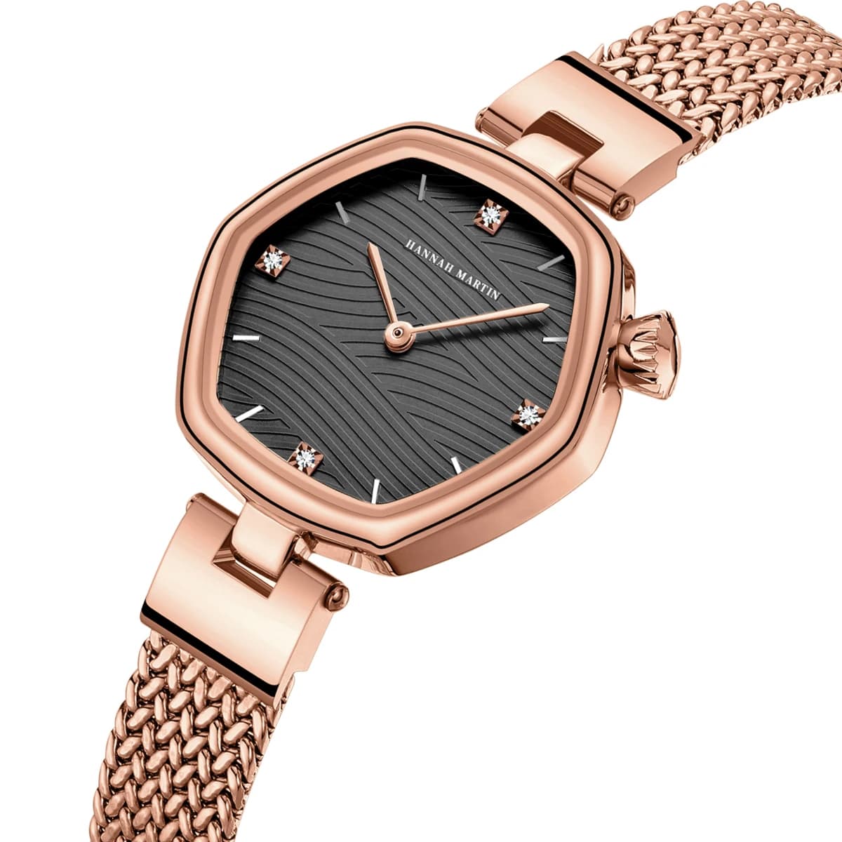 2025 nouvelles femmes boîte-cadeau montre mode Hexagonal en acier inoxydable maille ceinture mouvement japonais or Rose montre étanche pour les femmes