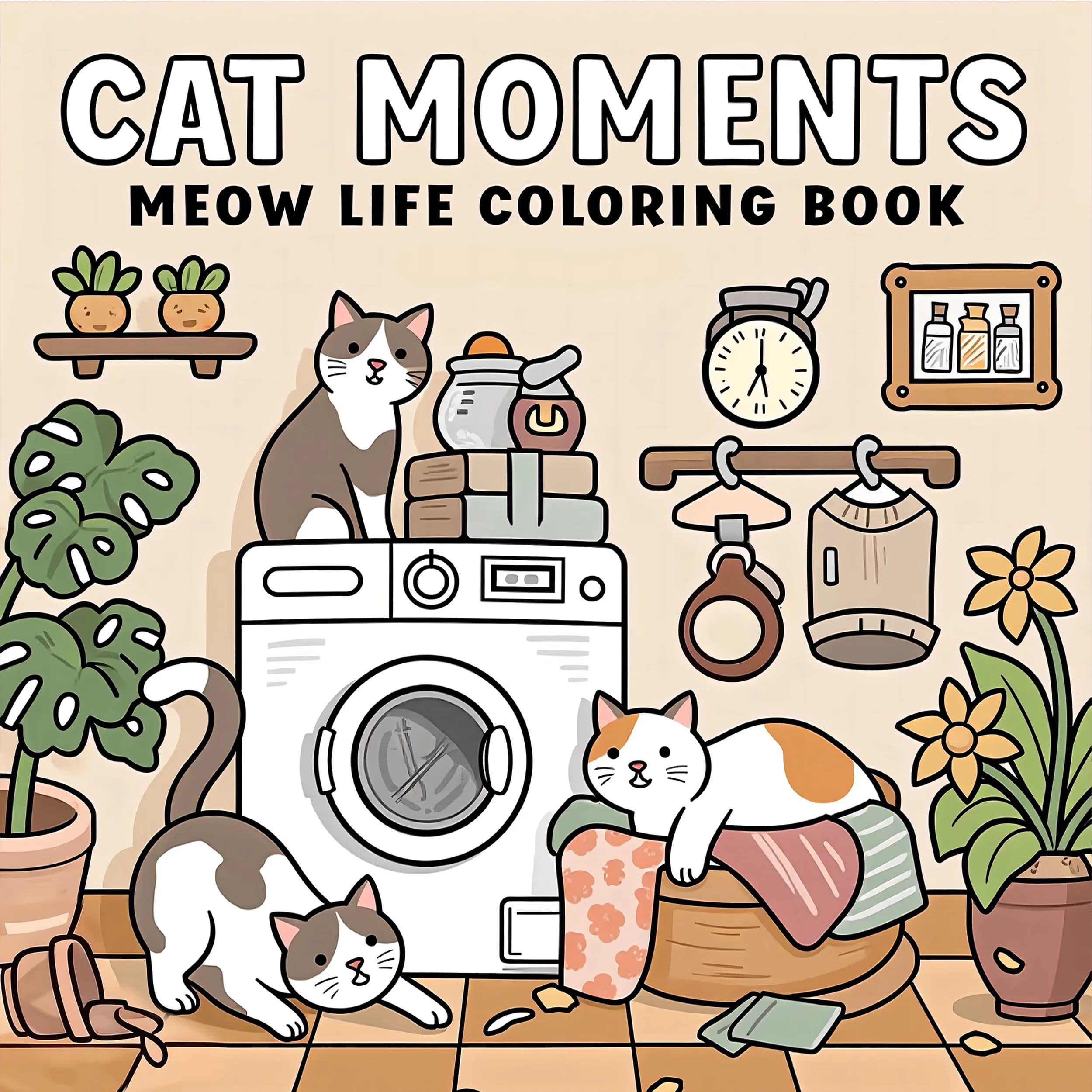 Cat Moments – livre de coloriage pour adultes, livre Unique pour la Relaxation, papier amélioré pour une coloration confortable, cadeau parfait pour ami