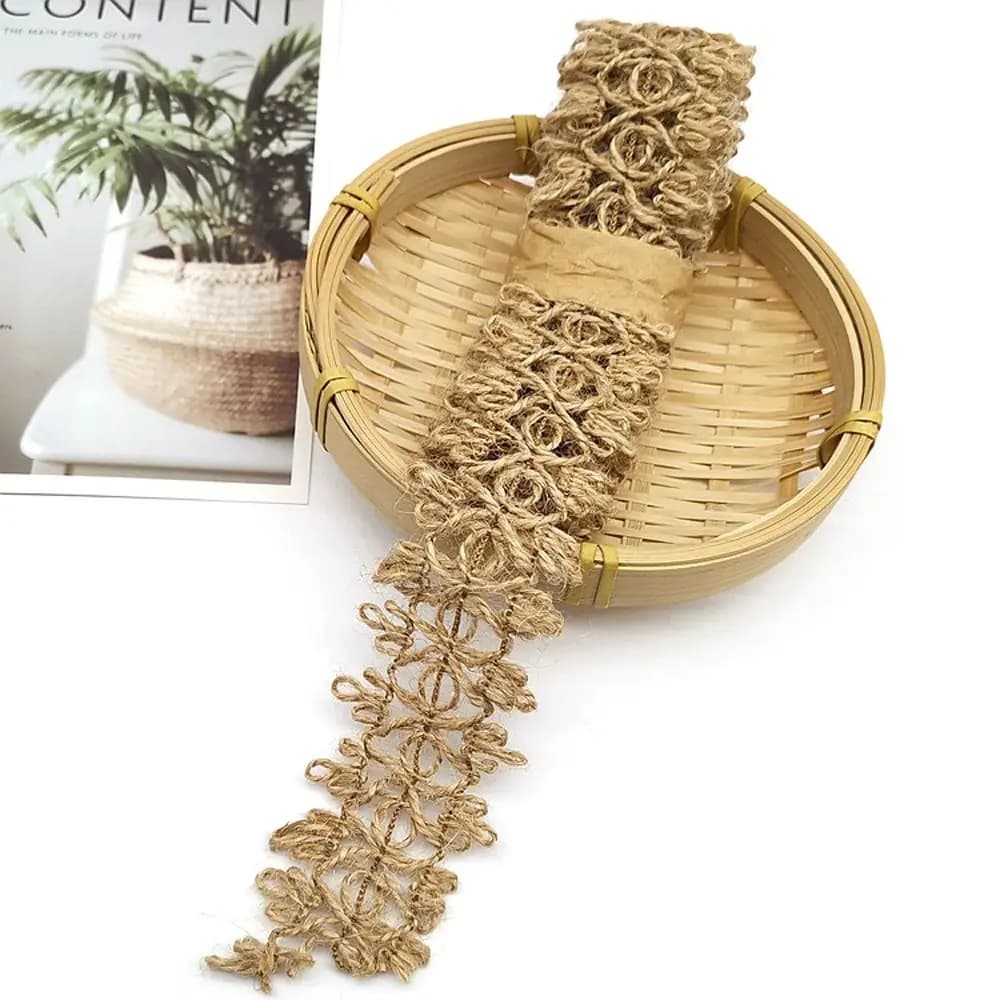 Ruban de jute, corde de chanvre, rouleau de toile de jute pour emballage cadeau, décoration de boîtes cadeaux, artisanat, ornement de maison, bricolage, scrapbooking, fournitures pour mariages et fête
