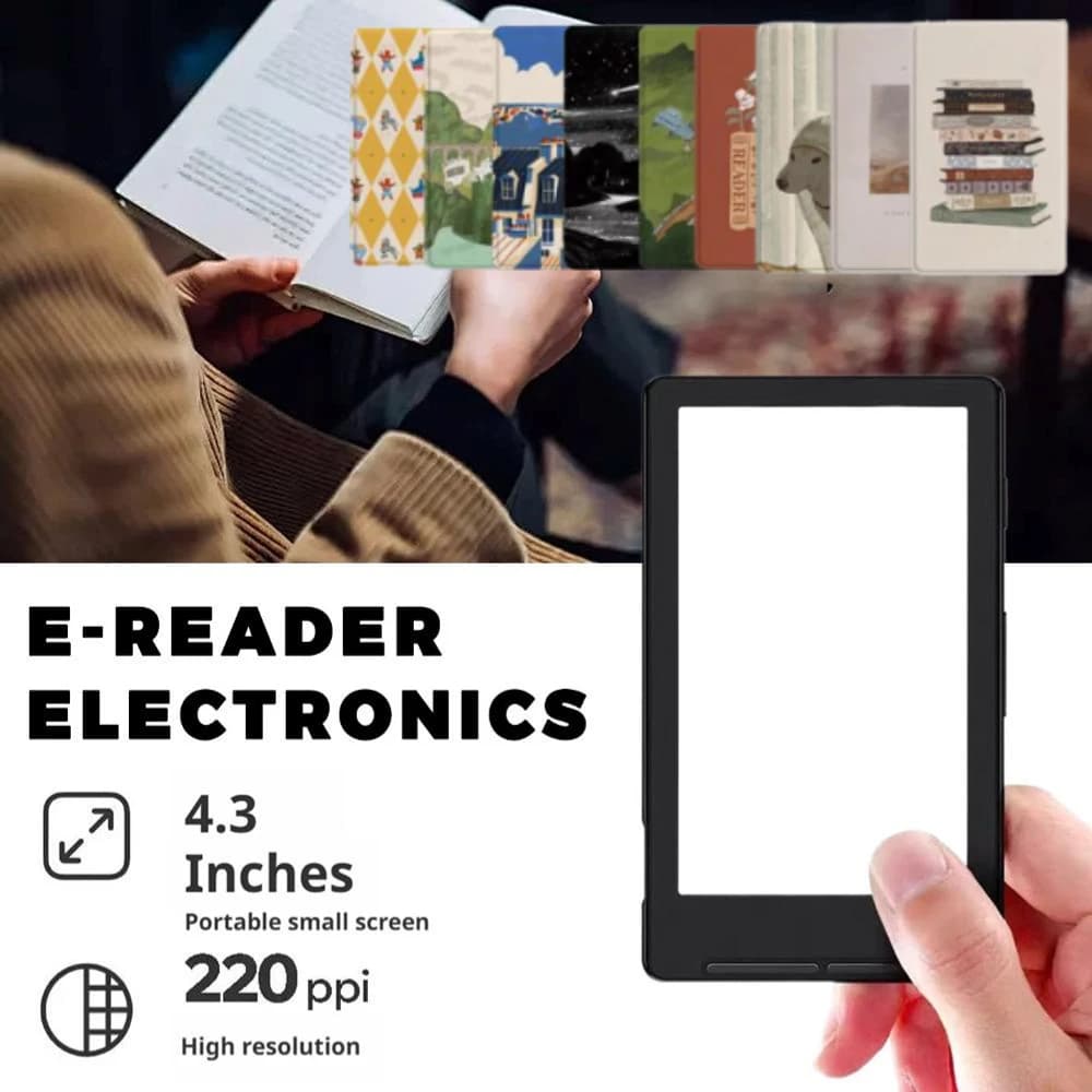 Liseur de livres électroniques XTEINK X4, écran d'encre 4,3 pouces, design magnétique et léger, écran clair 220ppi, mini liseur électronique et étui offerts