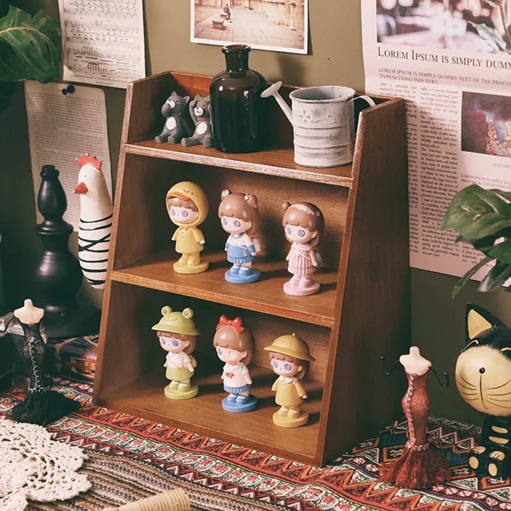 Organisateur de parfum en bois vintage-support de rangement multifonctionnel pour bureau