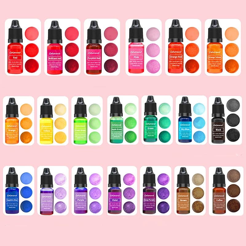 20 couleurs bougie colorants Pigment aromathérapie liquide Colorant