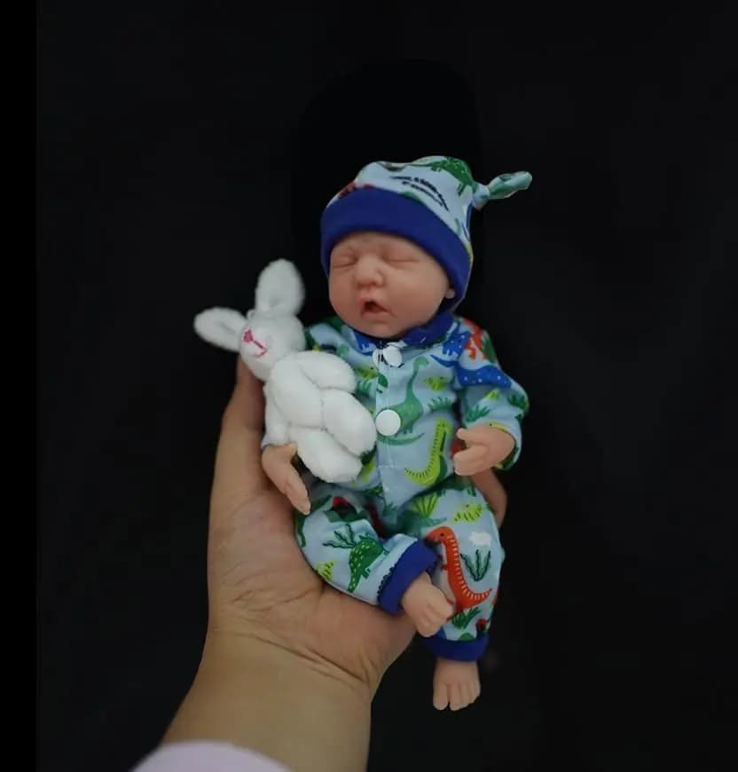 Poupées bébé Reborn 7 pouces, corps complet en Silicone, Mini poupées réalistes pour nouveau-né, avec accessoires d'alimentation, boîte cadeau