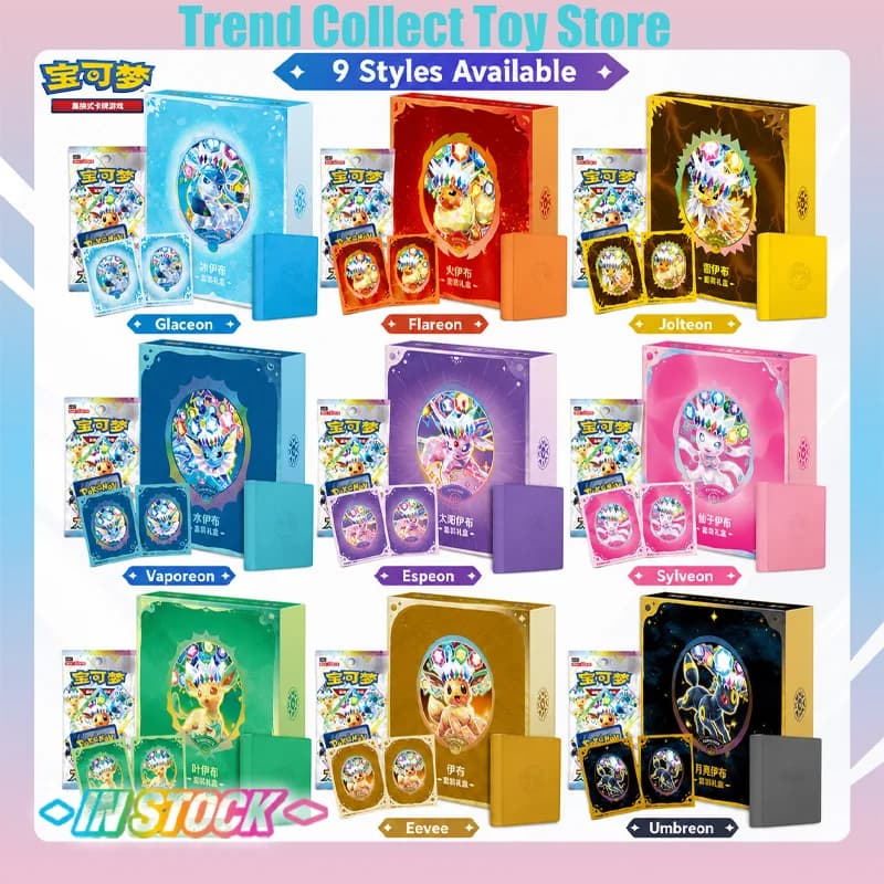 En stock – Coffret Pokémon 100 % original Terastal Festival Eevee – Cartes PTCG chinoises simplifiées CSV9.5C SV17.5 – Cadeau de collection