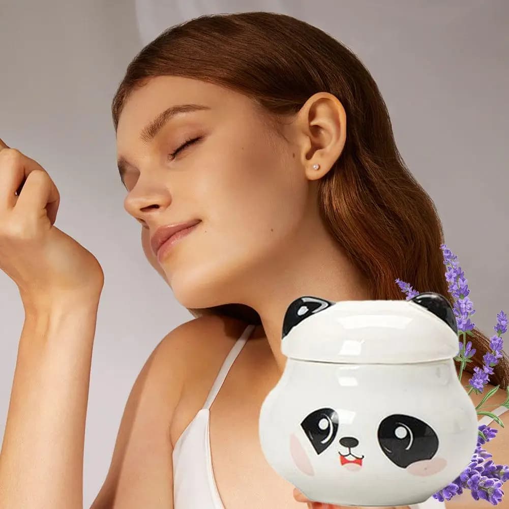 Baume de parfum solide en céramique Panda, parfum floral, stick de parfum, déodorants, arôme corporel, parfums longue durée, onguent