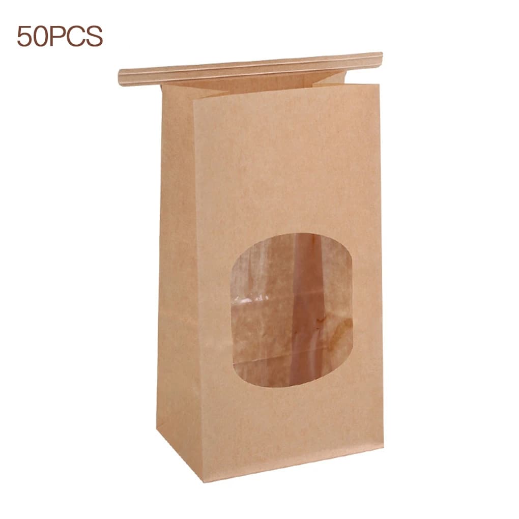 Sacs de boulangerie 50 pièces, emballage cadeau, sac en papier Kraft, paquets de biscuits M