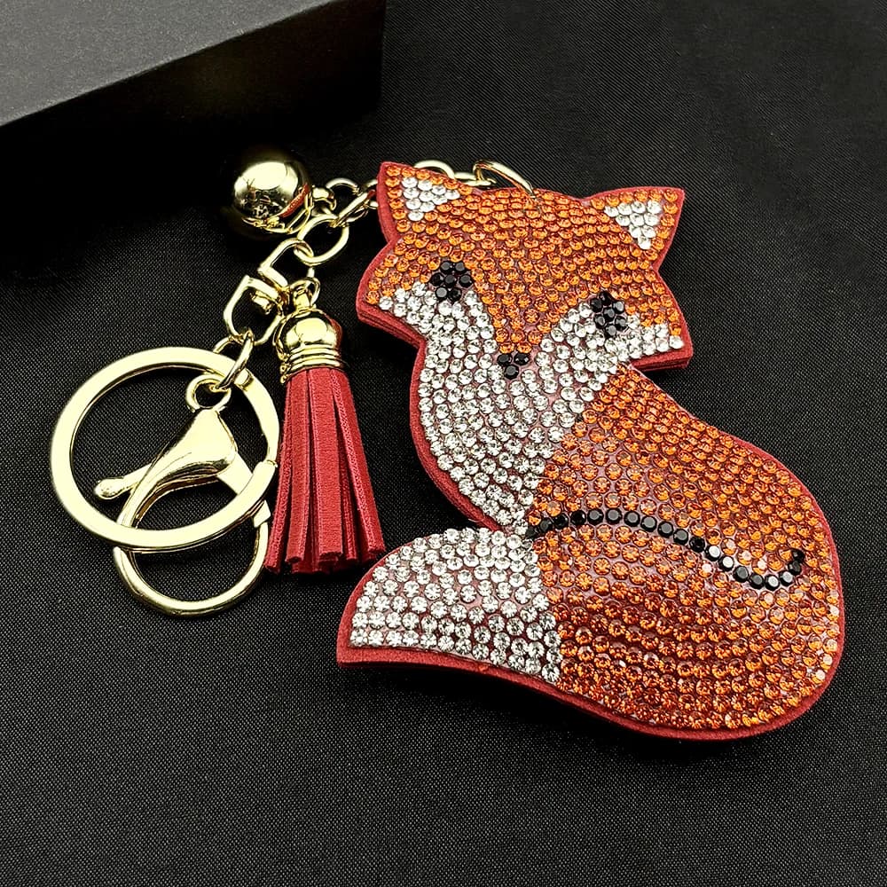 Orange Fox Porte-clés tendance et sexy pour femmes et hommes