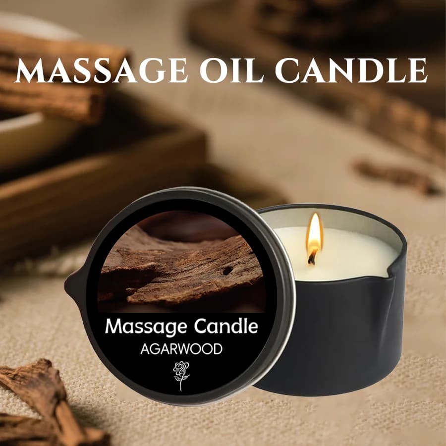 Bougie de massage – pour la thérapie relaxante à l'huile, essentiels de la Pa. Bougie de massage élégante pour soulager le stress