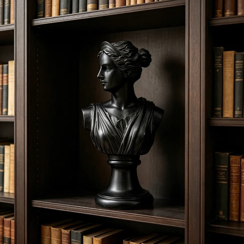 Buste de déesse grecque, sculpture en résine blanche, décoration élégante pour la maison, ornement moderne pour bureau et bibliothèque, décoration artistique classique