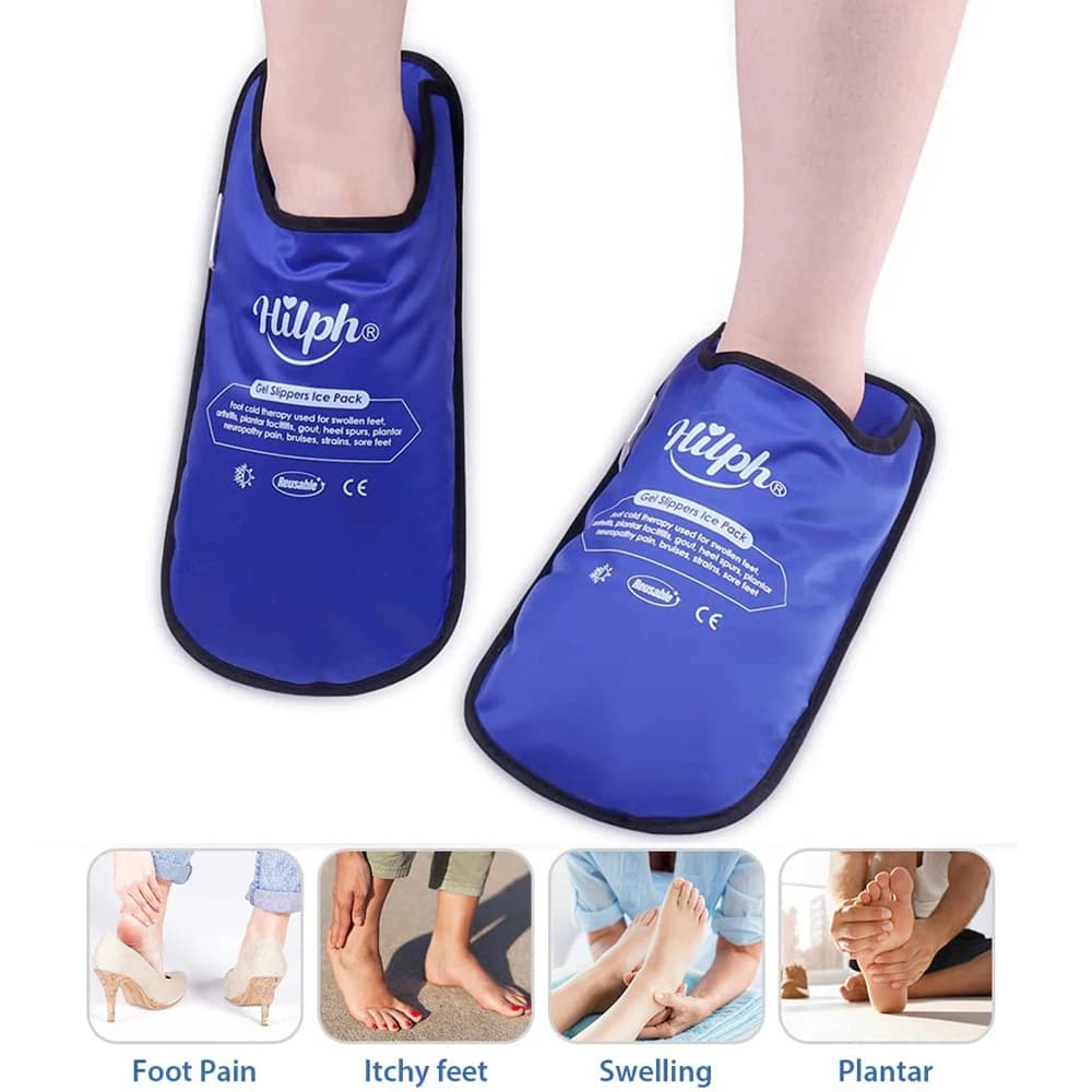 Chaussons de thérapie par le froid chaud pour les pieds enflés
