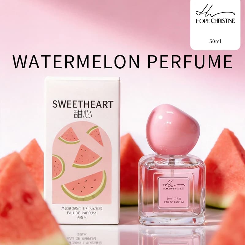 Parfum Hope Christine Watermelon Eau de Parfum pour femmes 50ML, parfum frais et rafraîchissant longue durée pour les sorties décontractées d'été