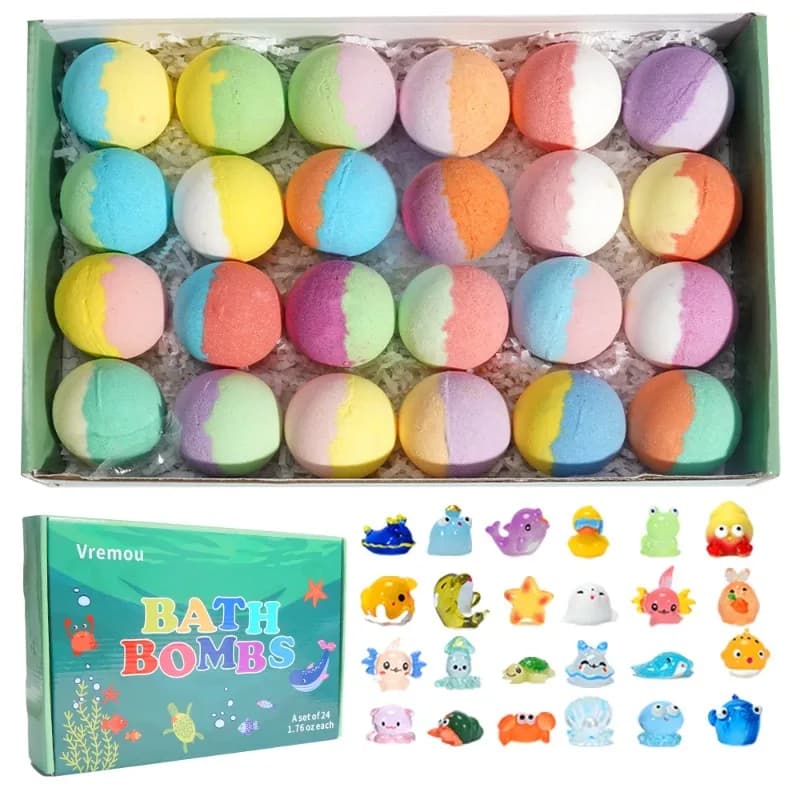 Cadeaux d'accessoires de bain : Bombes de bain avec surprise, cadeau effervescent pour bain moussant, spécial pour filles et garçons, pour les fêtes, anniversaires, dropshipping
