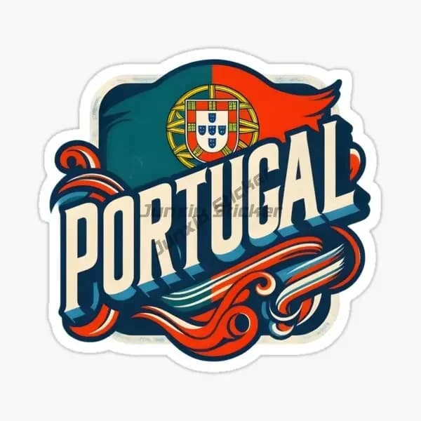 Autocollant créatif en PVC avec drapeau du Portugal, emblème national, pour décorer voiture, moto, casque de vélo, fenêtre, mur, accessoires