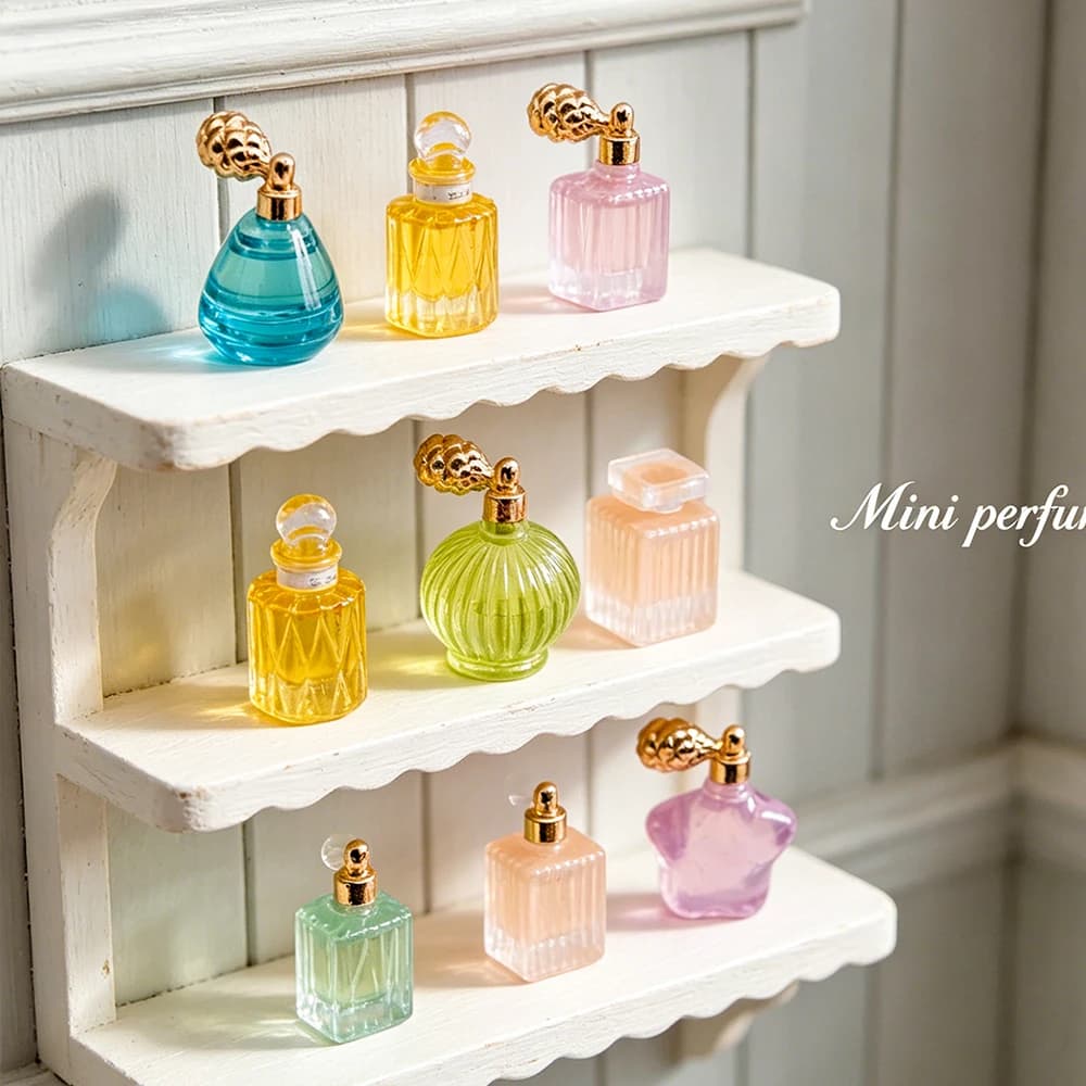 Mini bouteille de parfum miniature pour maison de poupée