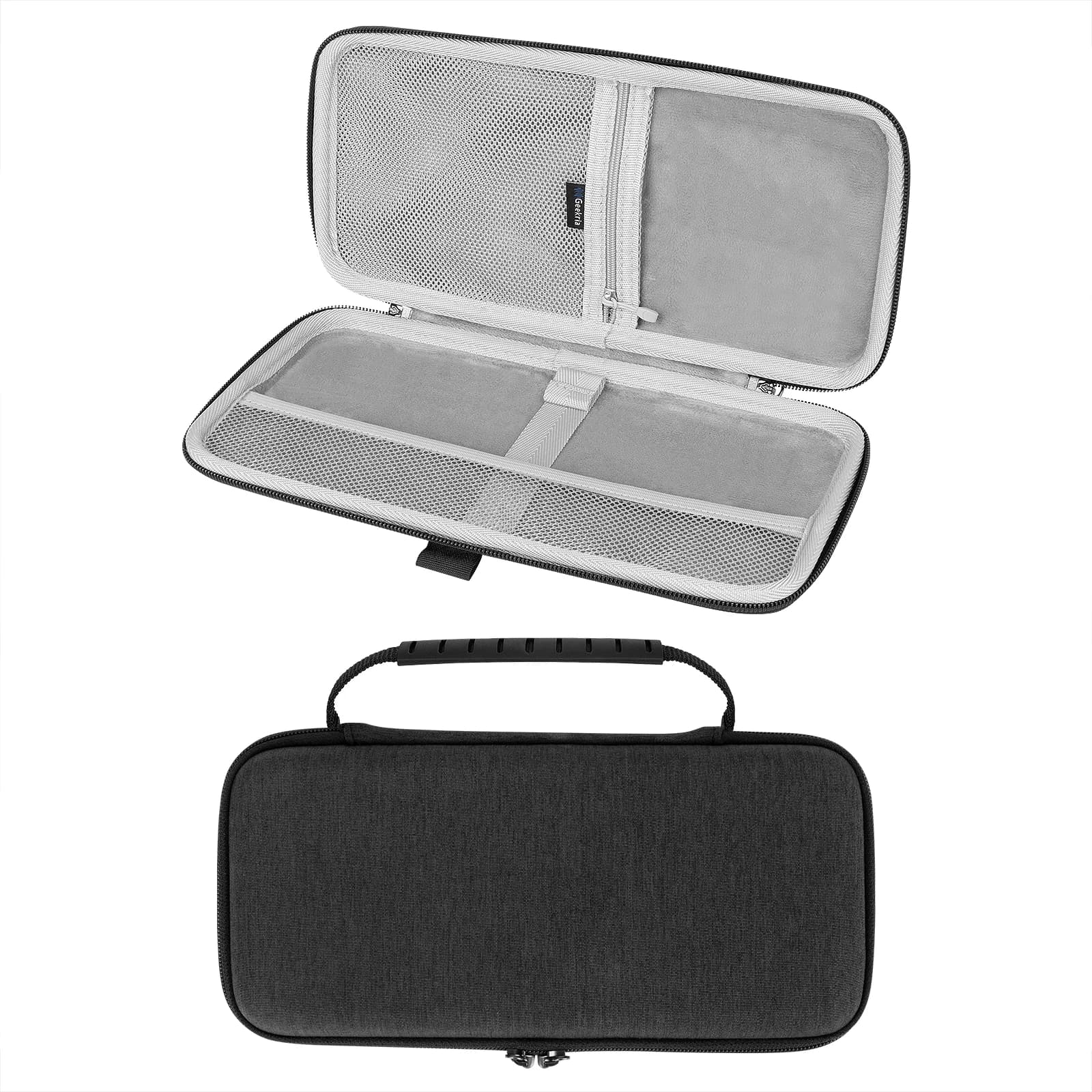 Étui de transport pour clavier Geekria, compatible avec Logitech KEYS-to-GO 2, sac de voyage de protection à coque rigide (gris foncé)