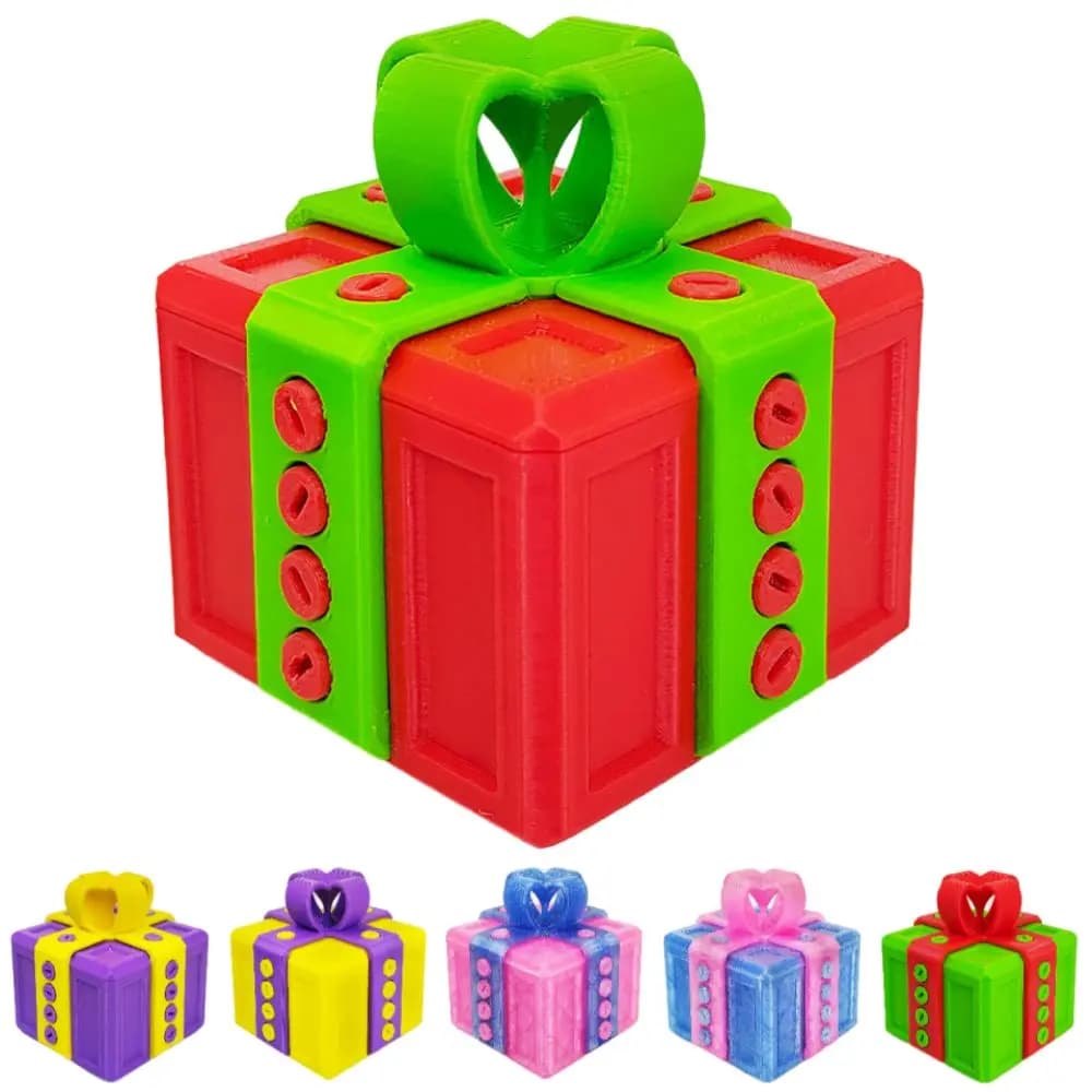 Boîte Cadeau Amusante et Irritante, Boîte de Rangement Créative Nouveauté Farce, Figurines Imprimées en 3D avec Vis, Boîte Puzzle, Saint-Valentin