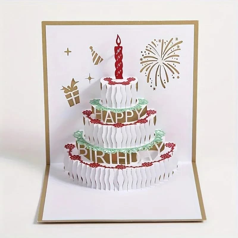 Cartes de vœux d'anniversaire musicales, carte-cadeau Pop-Up 3D avec cartes cadeaux musicales Led avec enveloppe, décorations de mariage pour Tables