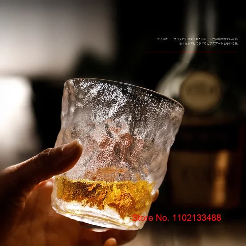 Glacier Whisky Gobelet Snifter, Verre à vin en cristal à l'ancienne, Gobelet Chivas Rock, Gobelets à whisky japonais pour tests, Coffret cadeau