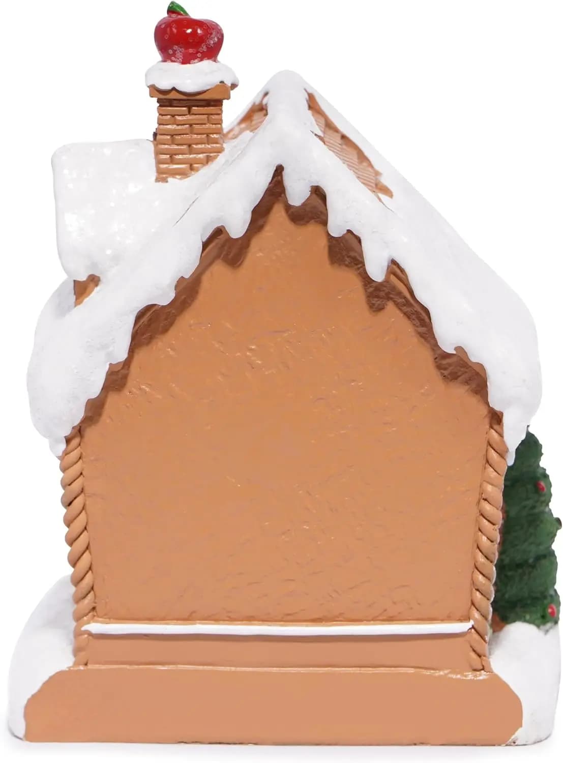 Décoration de maison en pain d'épice de Noël avec couronne de Noël, homme en pain d'épice et cheminée de pomme, décoration parfaite pour la maison de vacances