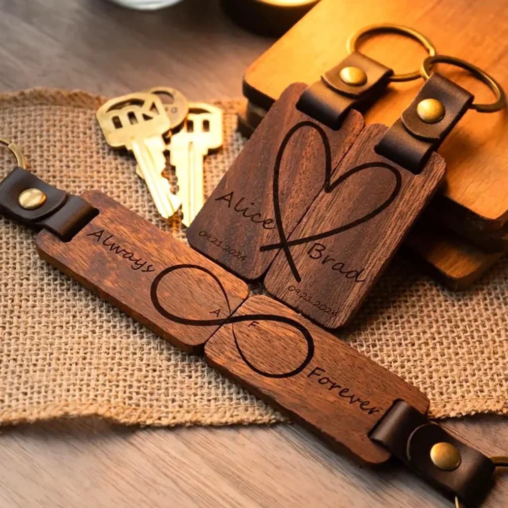 Ensemble de porte-clés de couple personnalisé