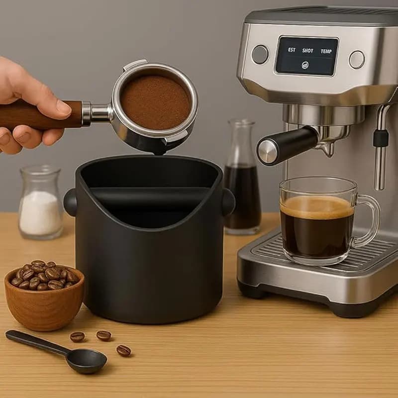 Boîte à café pour marc d'espresso, conteneur antidérapant, boîte à expresso, fournitures de Bar à café, accessoires pour Barista, outils
