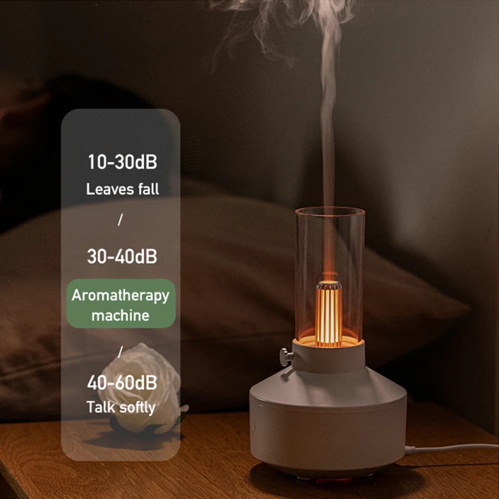 Diffuseur d'huiles essentielles d'aromathérapie Flamme de feu, humidificateur d'air à ultrasons, diffuseur d'arômes USB, parfum de chambre à domicile