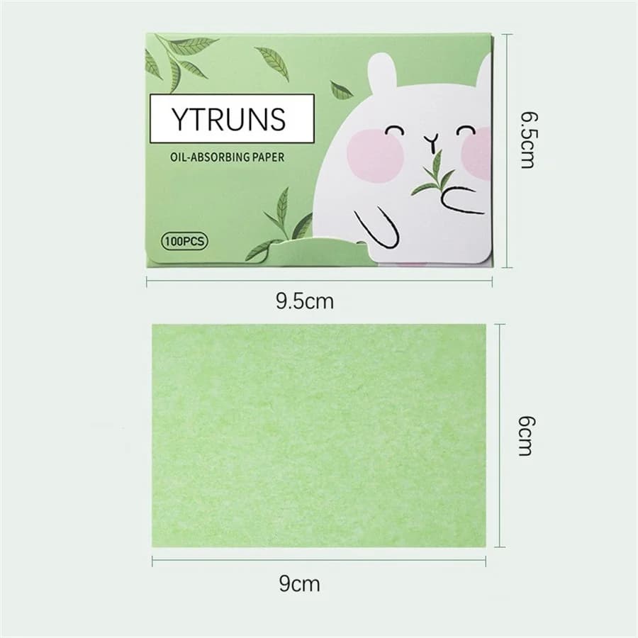 Papier absorbant d'huile parfumée pour hommes et femmes, thé vert, gardénia, camomille, µ, rose, charbon de bambou, huile de visage, 100 pièces en boîte