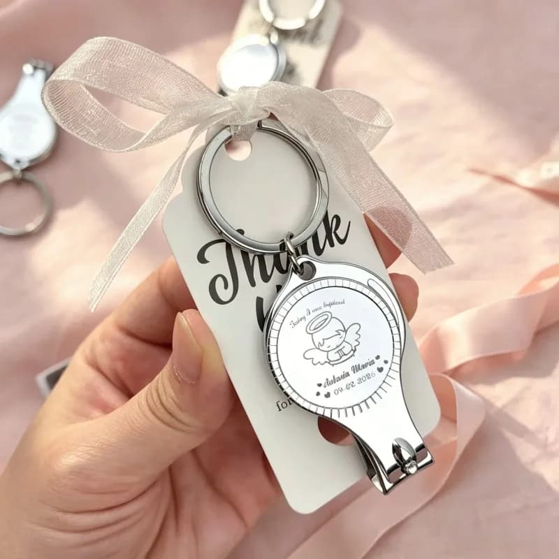 Coupe-ongles personnalisé, ouvre-bouteille, porte-clés, souvenir de première communion, faveur de baptême, cadeau de baptême de bébé pour les invités, 10 pièces, 20 pièces