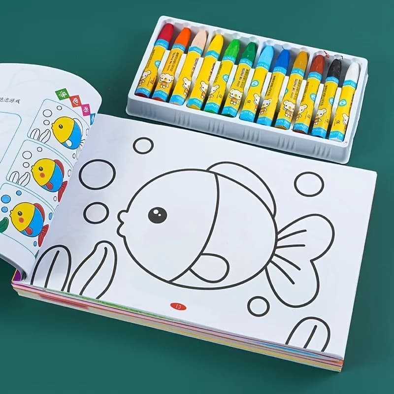 Livre de coloriage pour enfants-livre de dessin Doodle, cadeau d'anniversaire et de vacances, livre de dessin et de peinture de niveau d'entrée pour enfants Version chinoise