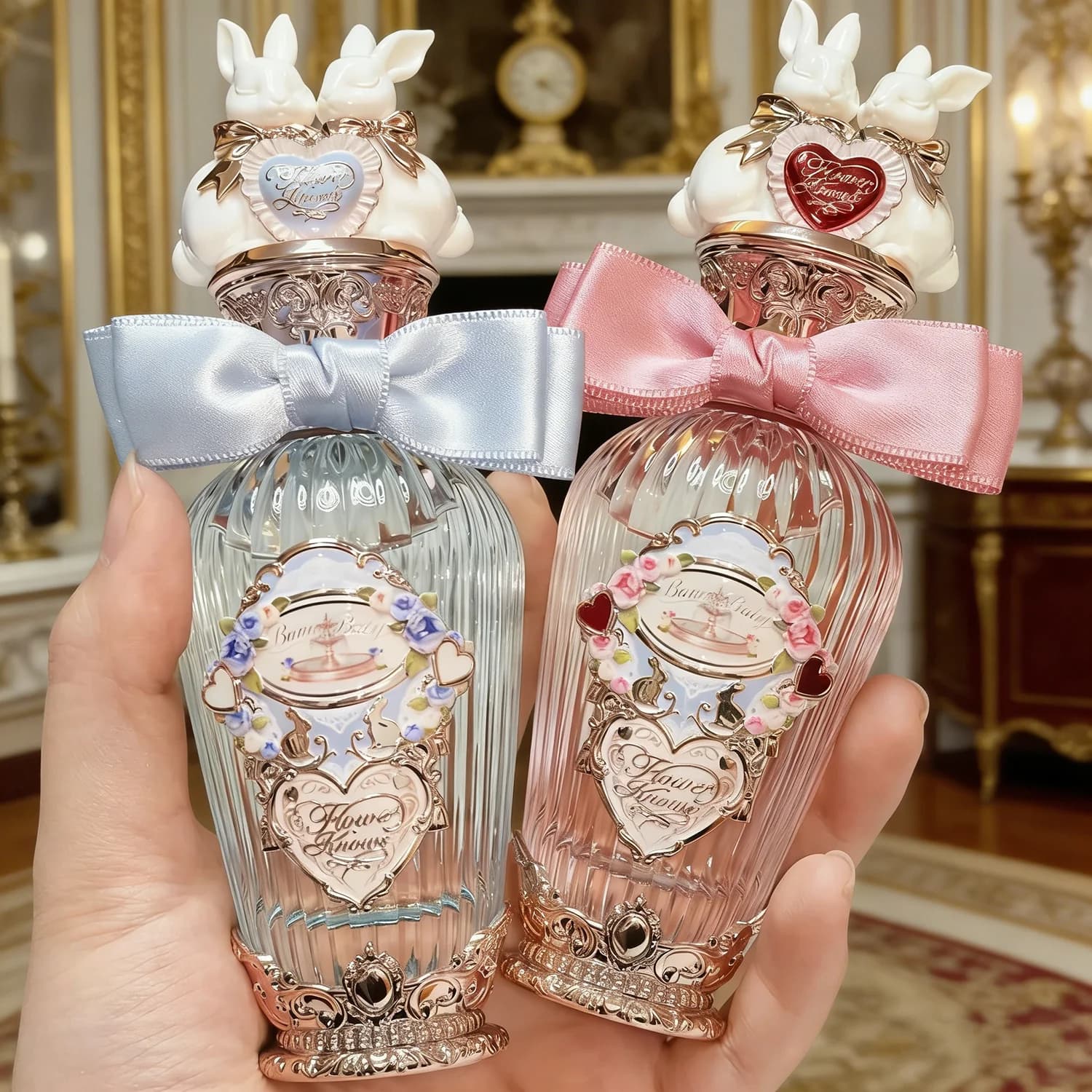 Parfum Flower Knows Bunny Garden, parfum floral sucré, longue tenue, pour femmes, esthétique mignonne, parfum léger et frais, à porter au quotidien