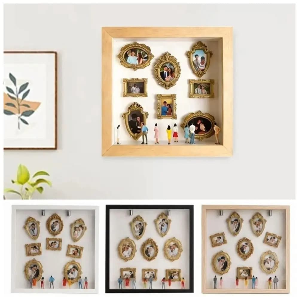 Boîte à Silhouettes DIY Mini Musée – Boîte à Ombres Romantique et Créative pour la Préservation des Souvenirs – Kit d'Affichage Élégant et Facile à Installer