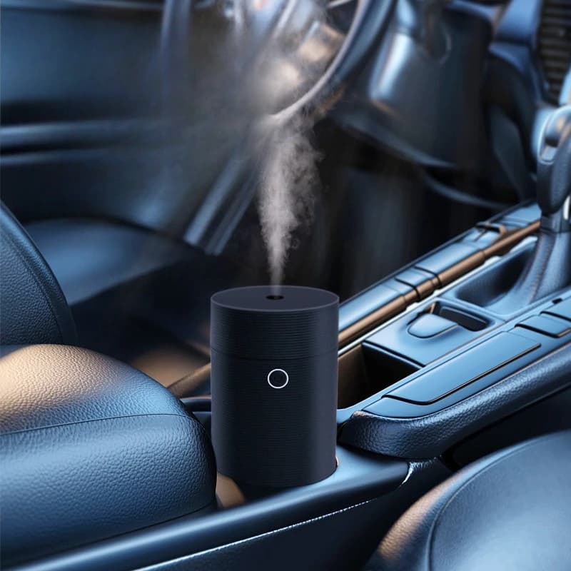 Humidificateur de voiture portable et diffuseur d'huile, diffuseur rechargeable par USB pour la maison, le bureau et la voiture, noir
