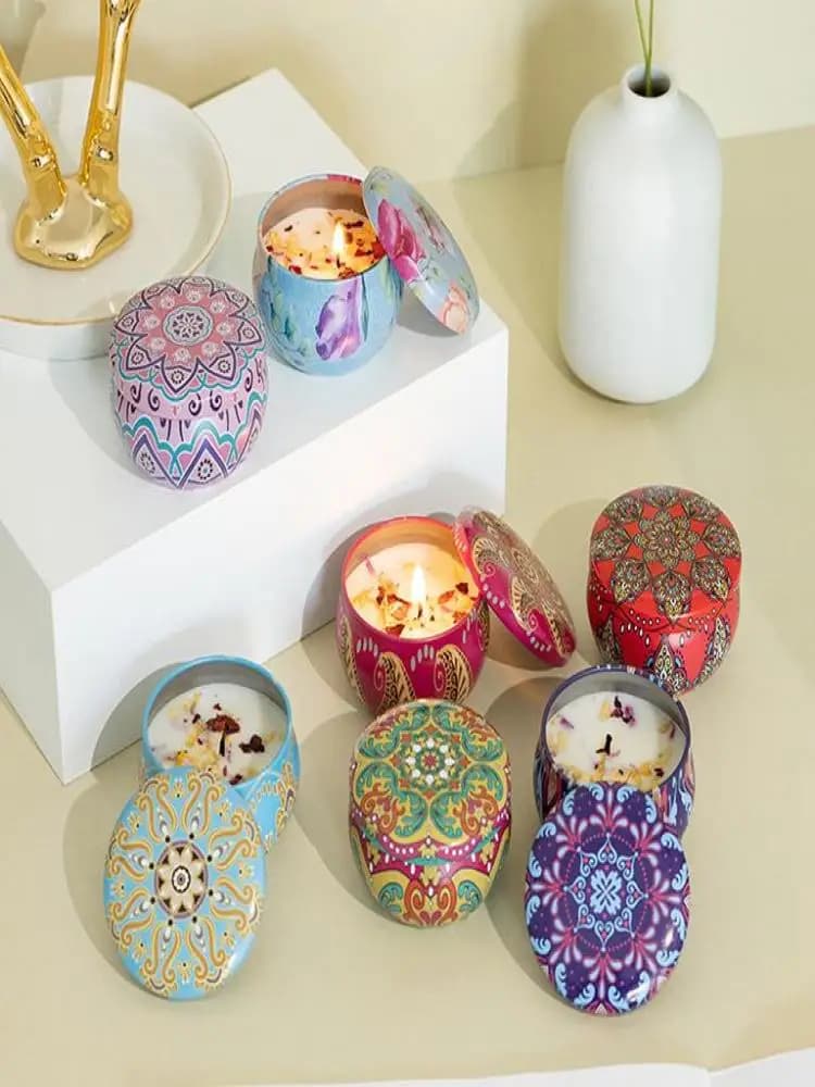 Bougies d'aromathérapie haut de gamme comme cadeaux pour amis, bougies parfumées romantiques 10 pièces