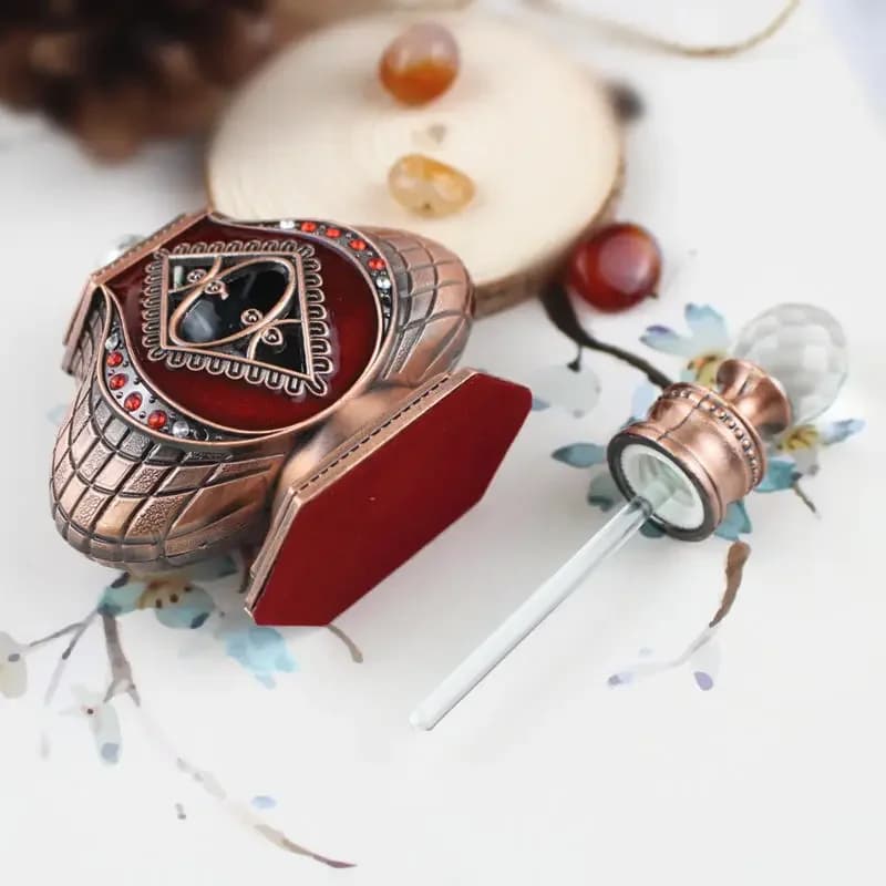 Flcopropriété d'huile essentielle de parfum antique, HI avec compte-gouttes en verre, cadeau de décoration artisanale africaine, 12ml