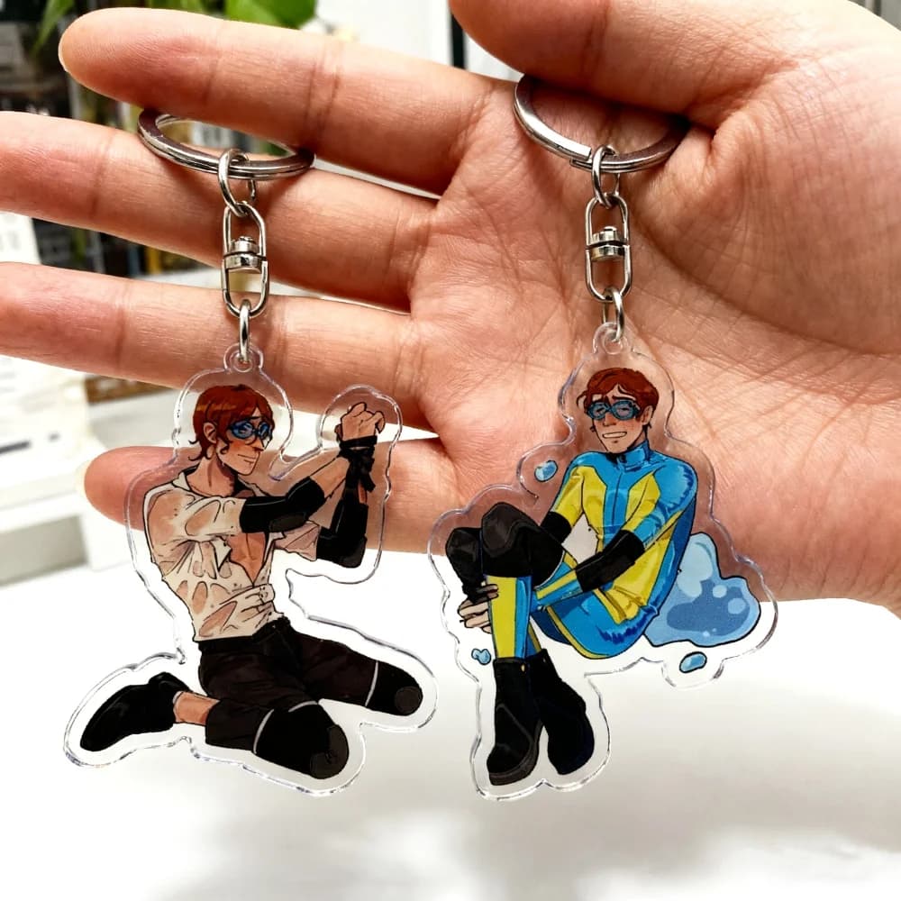 Waterboy – porte-clés Chibi de dessin animé, accessoires de sac, breloques, bijoux pour Fans, freinds, cadeaux pour amoureux des jeux