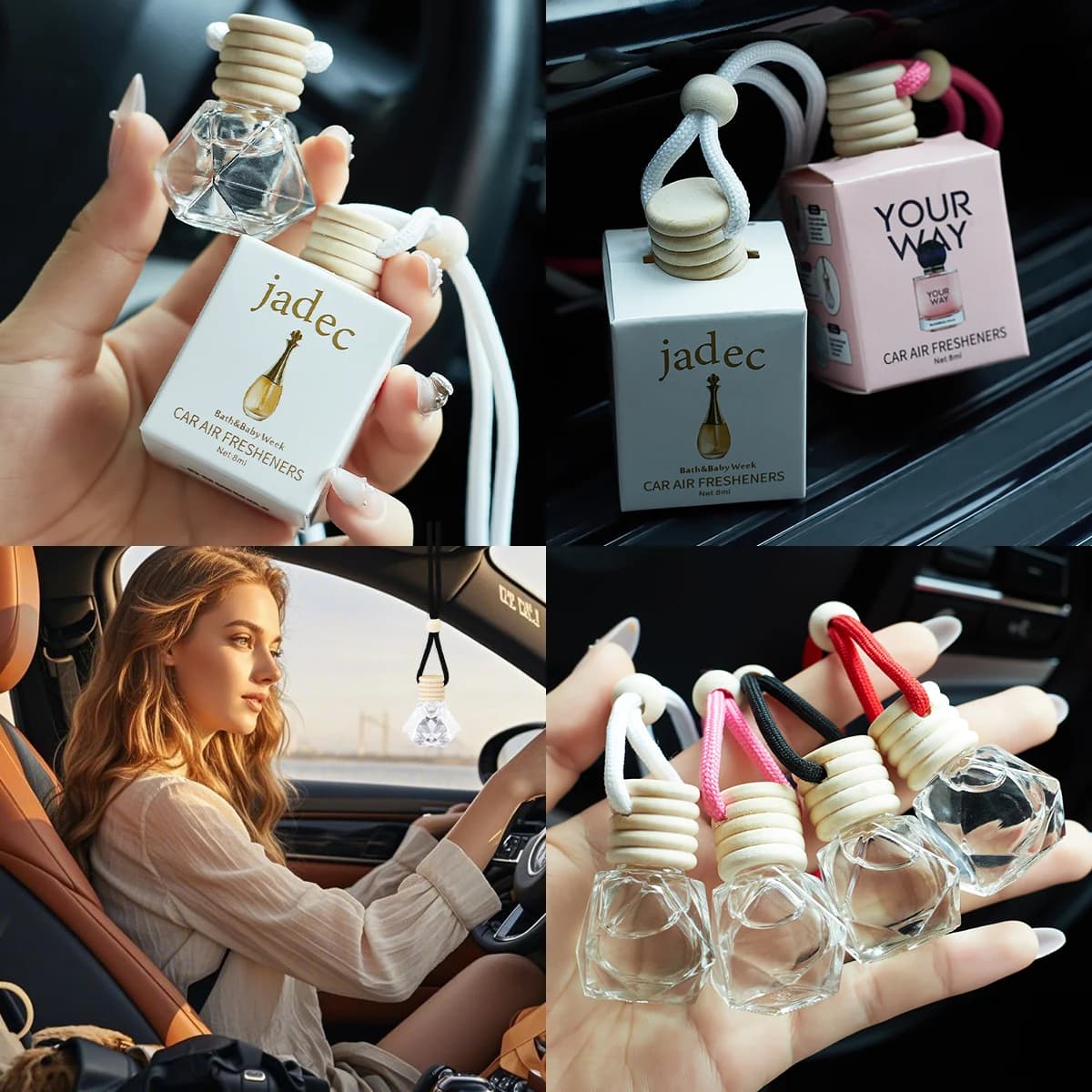 Bouteille de parfum parfum de voiture