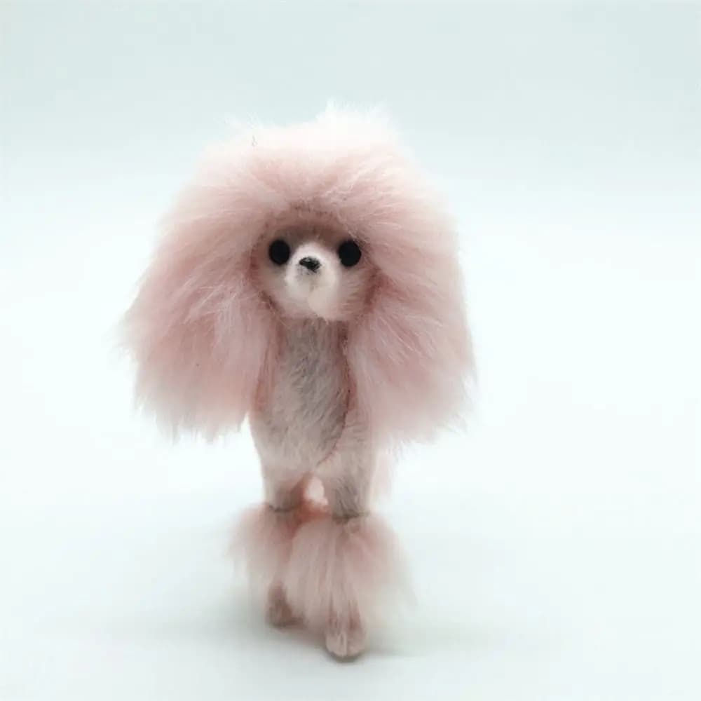 Jouets en peluche miniatures pour la décoration du salon, chien de simulation, ornements de bureau, artisanat, cadeau